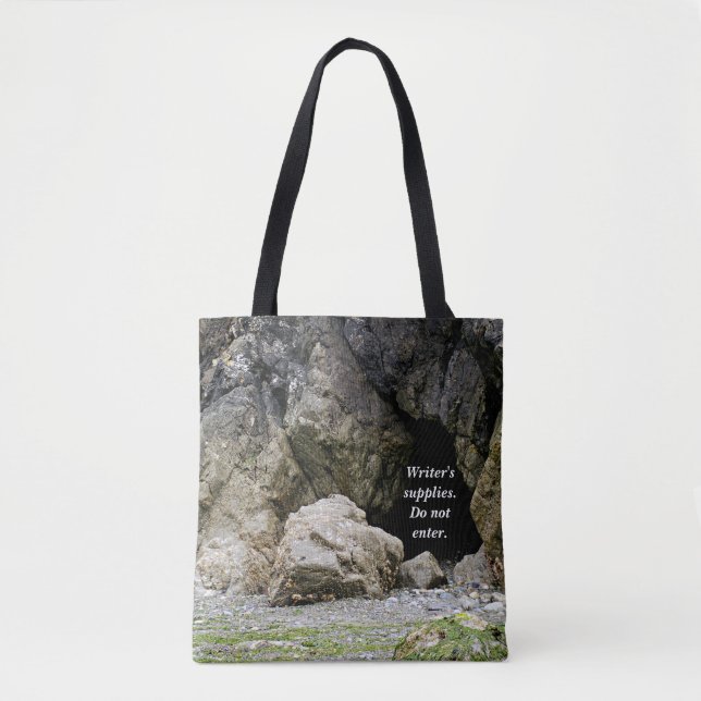 Writer's supplies bag, writers gift, writers tote bag (Front)