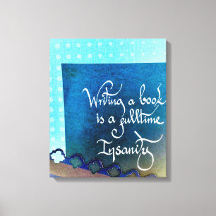 Writing a book author manifesto blue vibes canvas print