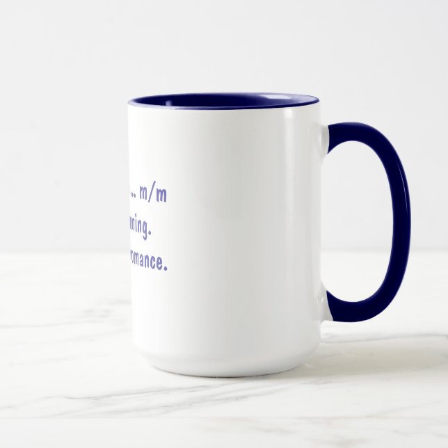 Writing a romance mug (Right)