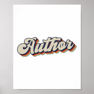 Writing Author Author Retro Poster