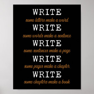 Writing Author Write Some Letters Make A Word Poster