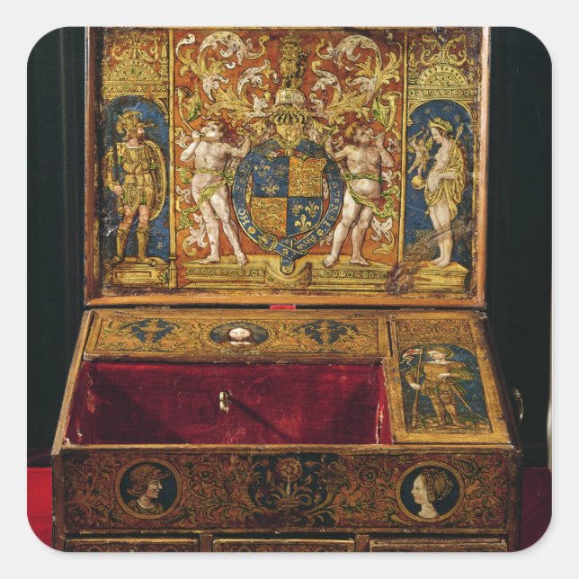 Writing box or table desk square sticker (Front)