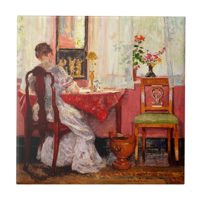 Writing by Gari Melchers, Tile (Front)