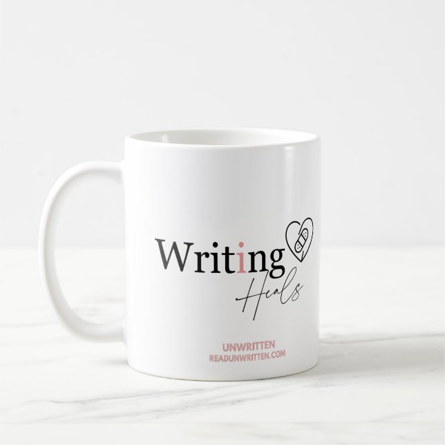 Writing Heals Coffee Mug (Left)