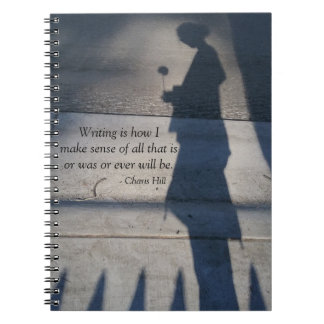 "Writing is how I make sense" notebook
