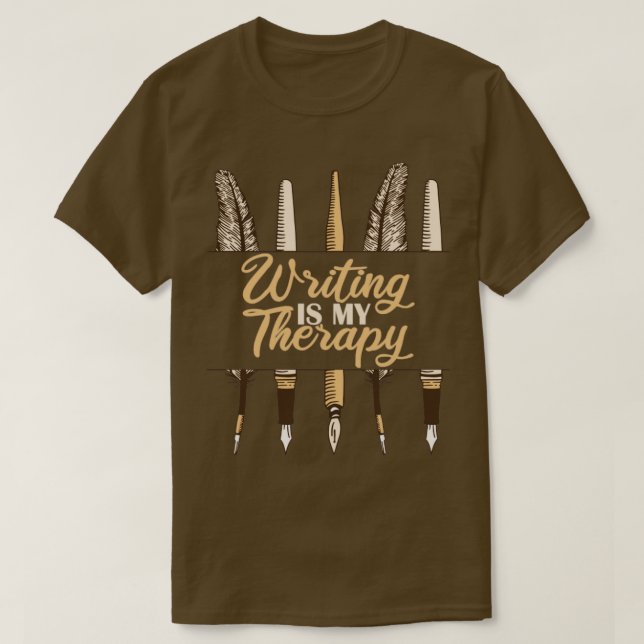 Writing Is My Therapy T-Shirt (Design Front)