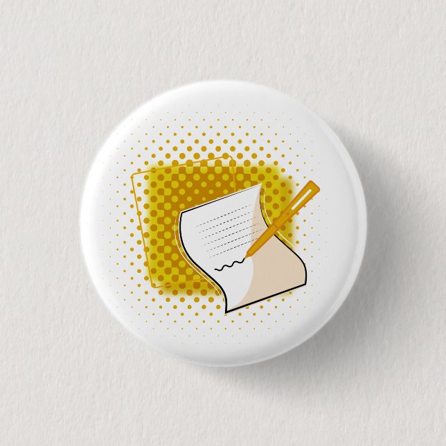 Writing Lover  3 Cm Round Badge (Front)