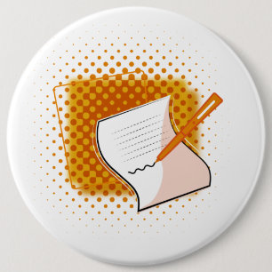 Writing Lover  6 Cm Round Badge