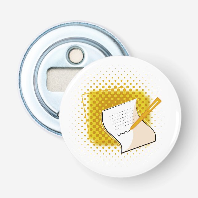 Writing Lover  Bottle Opener (Front)