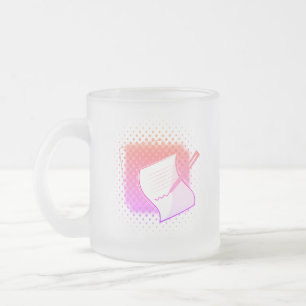 Writing Lover  Frosted Glass Coffee Mug