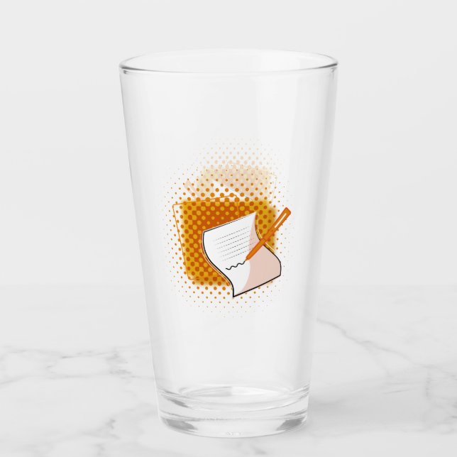 Writing Lover  Glass (Front)