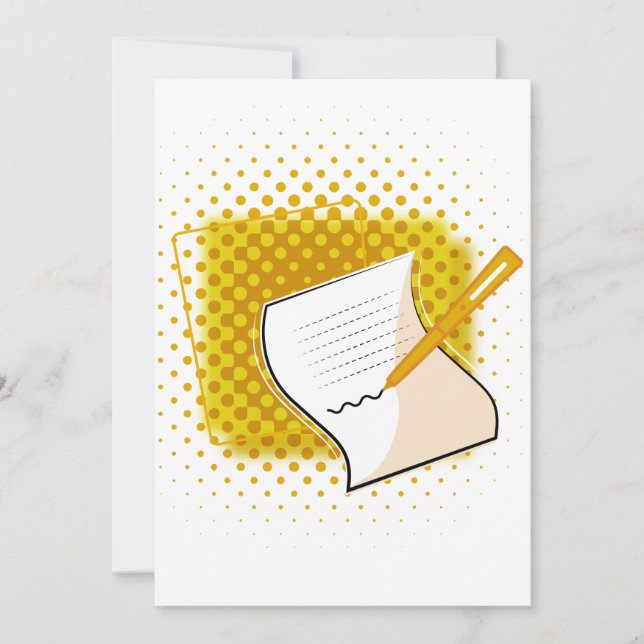 Writing Lover  Invitation (Front)