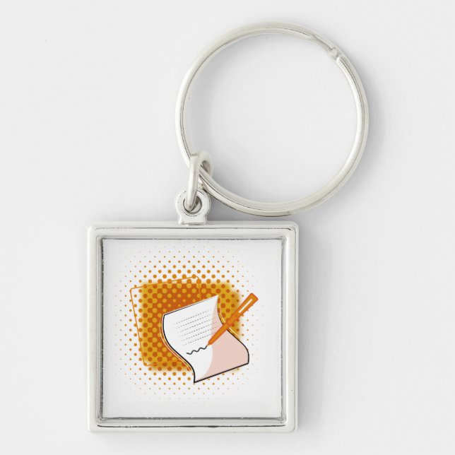 Writing Lover  Key Ring (Front)