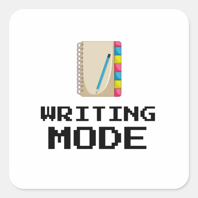 WRITING MODE SQUARE STICKER (Front)