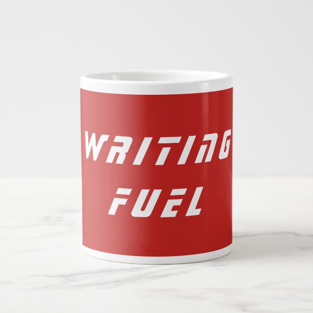 Writing motivation mug, writing fuel quote cup (Front)