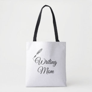 Writing mum tote bag