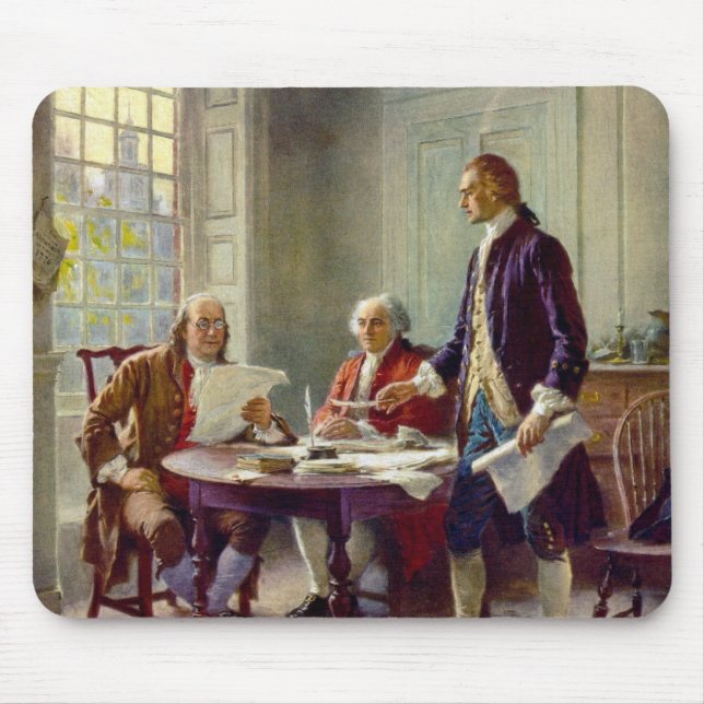 Writing of the Declaration of Independence Mouse Mat (Front)