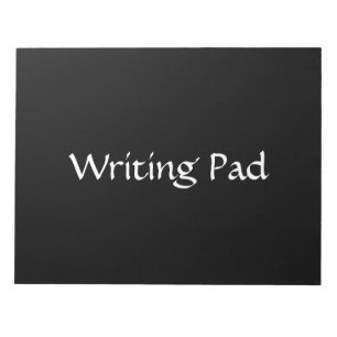 Writing Pad Black Colour Background white text Not