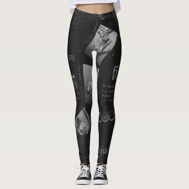 Writing Photogram Leggings (Front)