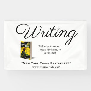 Writing + Quote+ Book image + Branding Banner