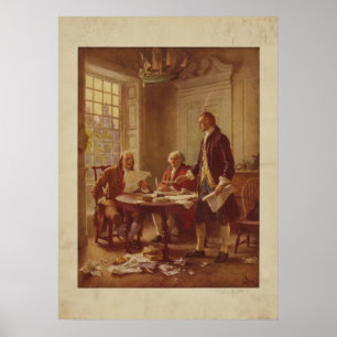 Writing the Declaration of Independence by Ferris Poster