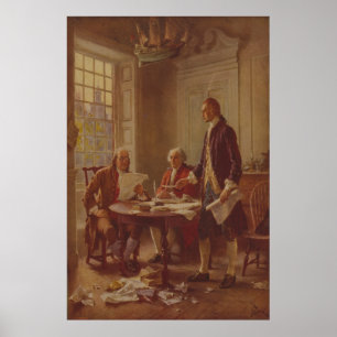 Writing the Declaration of Independence by Ferris Poster
