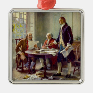 Writing the Declaration of Independence (USA) Metal Tree Decoration