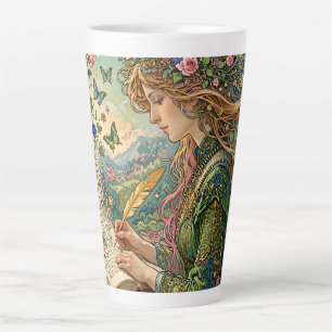Writing the World Art Nouveau Latte Mug