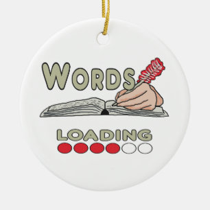 Writing Words Ceramic Tree Decoration