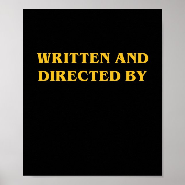 Written and Directed By - Fill Buff Gift Poster (Front)