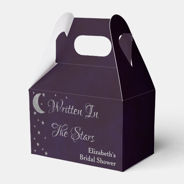 Written In The Stars Bridal Shower Favour Box (Front Side)