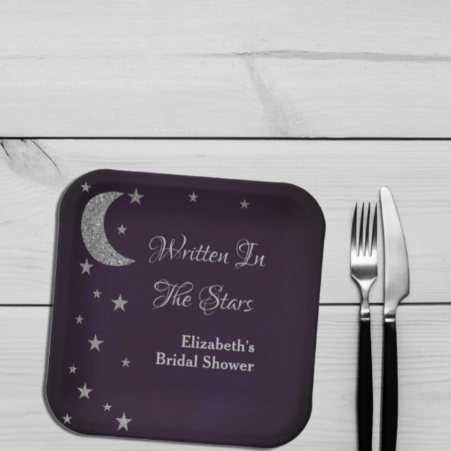 Written In The Stars Bridal Shower Paper Plate (Creator Uploaded)