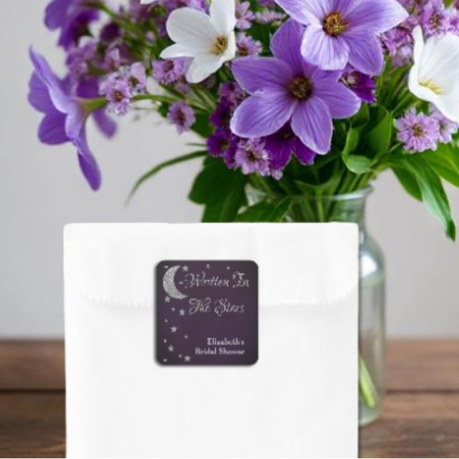 Written In The Stars Bridal Shower Square Sticker (Creator Uploaded)