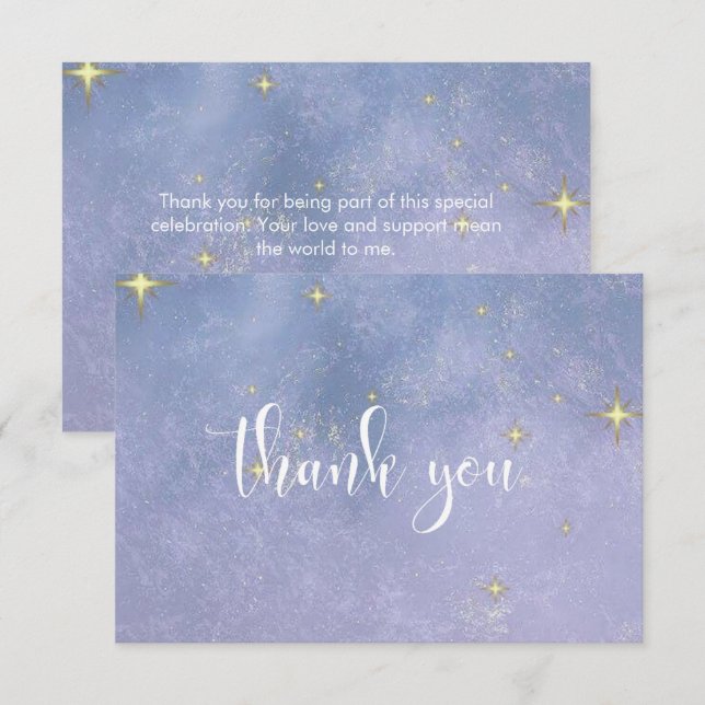 Written in the Stars bridal shower  Thank You Card (Front/Back)