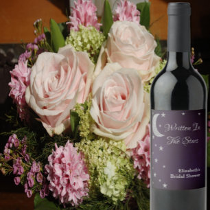 Written In The Stars Bridal Shower Wine Label