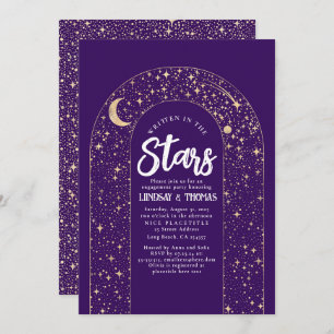 Written in the Stars Celestial Engagement Party Invitation