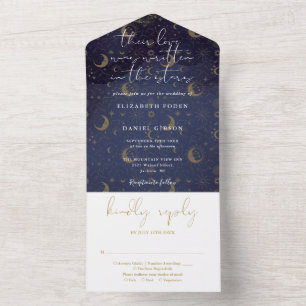Written In The Stars Celestial Spiritual Wedding All In One Invitation
