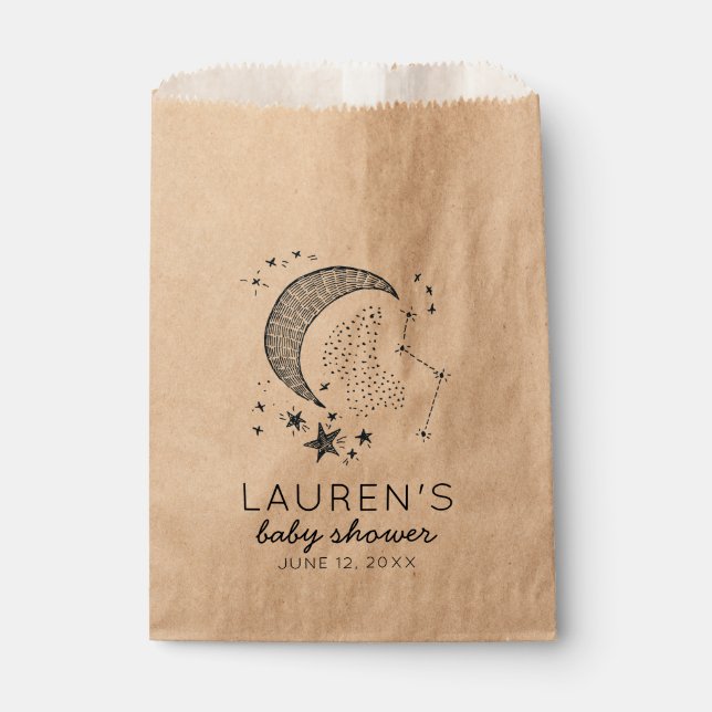 Written in the Stars Couples' Baby Shower Favour Bags (Front)