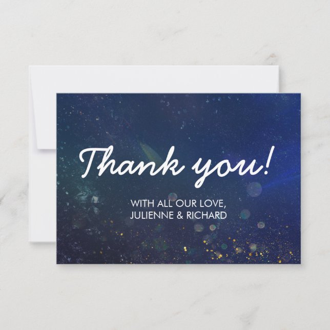 Written in the Stars Galaxy Wedding Thank You (Front)