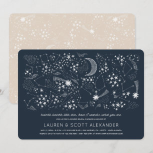 Written in the Stars Gender Reveal Baby Shower Invitation