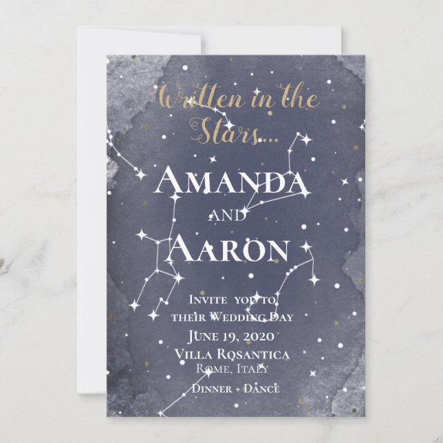 Written in the Stars Invitation (Front)