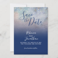 Written in the Stars Navy Galaxy Save the Date