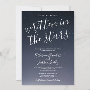 Written In the Stars Night Sky Wedding Invitation