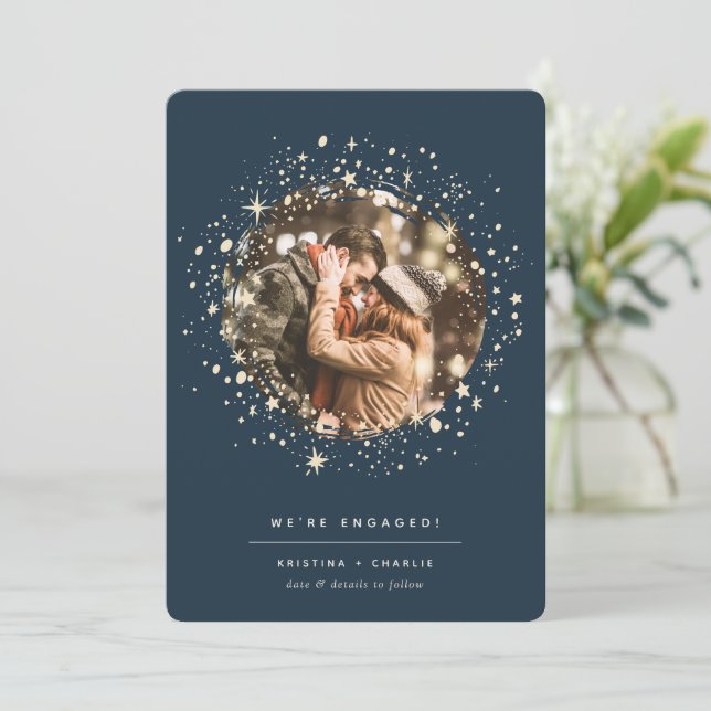 Written In the Stars | Photo Engagement Announcement (Standing Front)