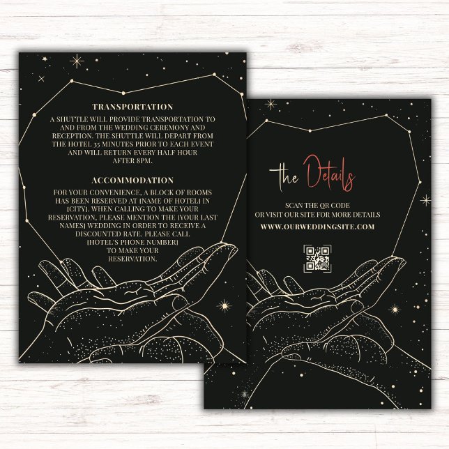 Written in the Stars Wedding Details Enclosure Card (Creator Uploaded)