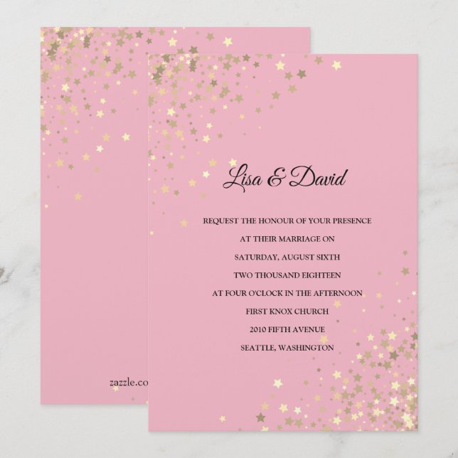 Written In The Stars Wedding Invitation (Front/Back)