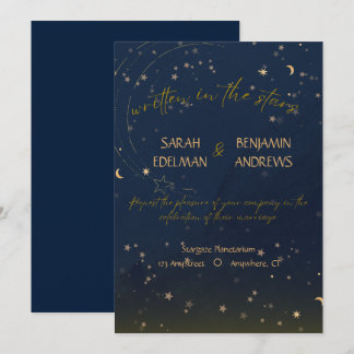 Written in the stars wedding invitation 