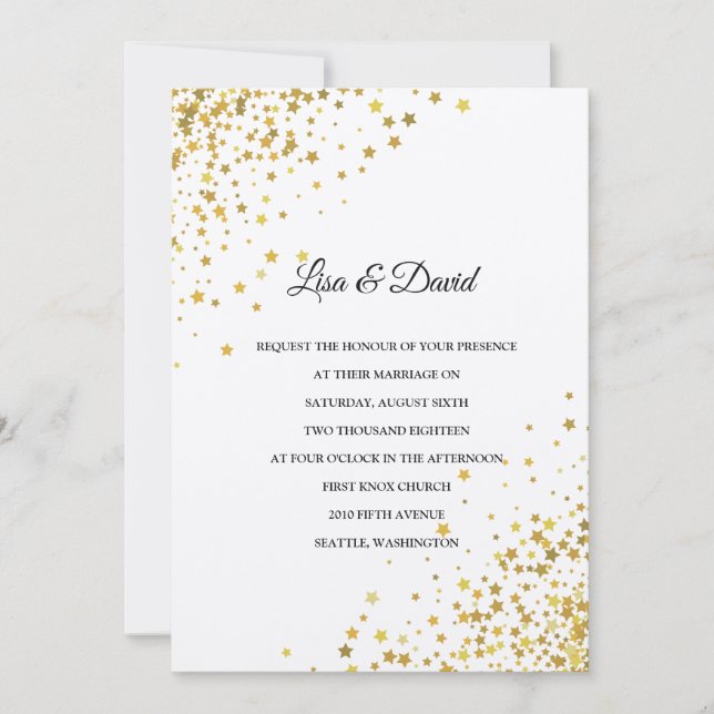 Written In The Stars Wedding Invitation (Front)