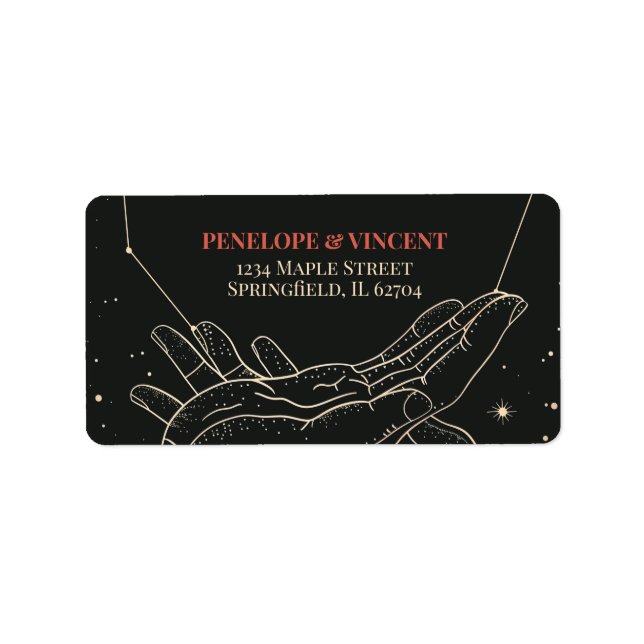 Written in the Stars Wedding Label (Front)