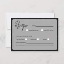 Written In The Stars Wedding Response Card